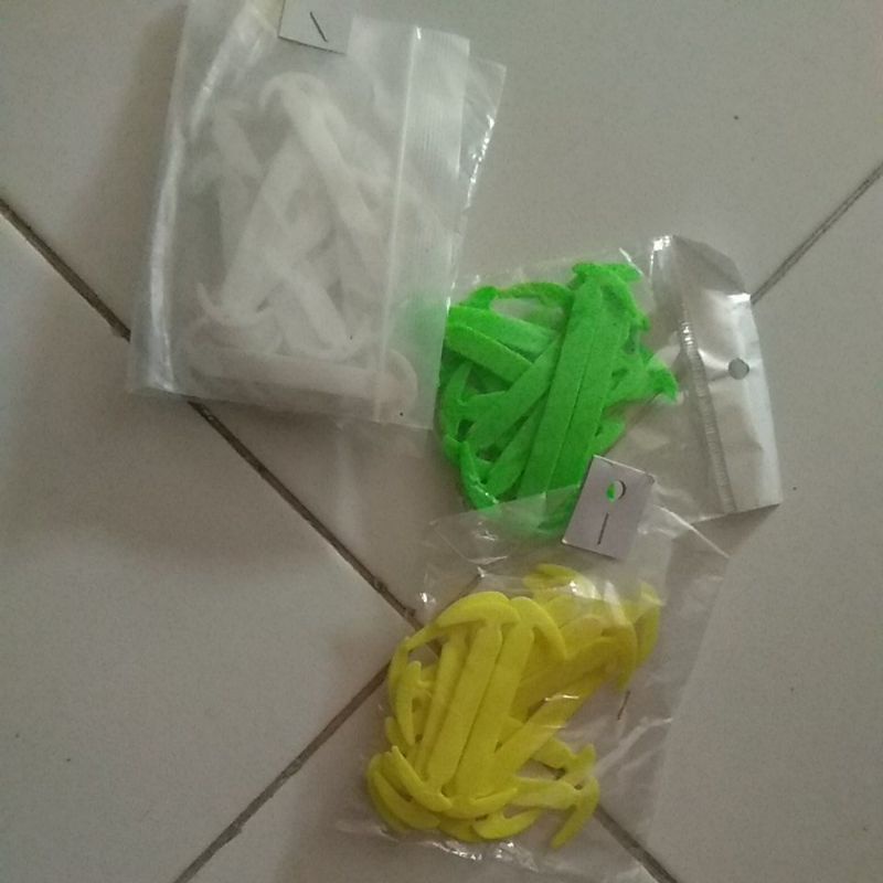 tali sepatu silikon tanpa ikatan isi 14 pcs