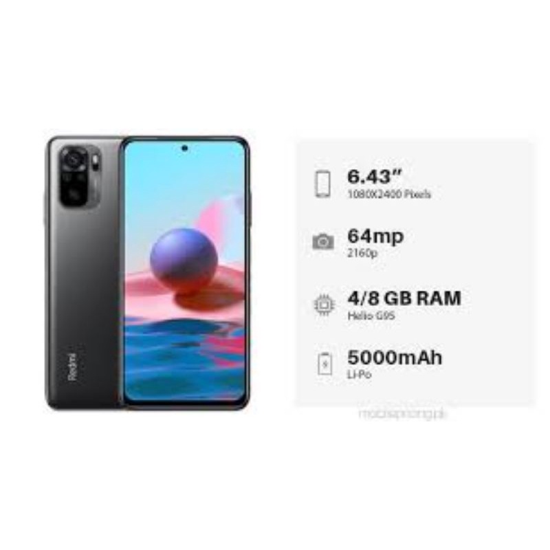 Redmi note 10s 8/128 garansi resmi