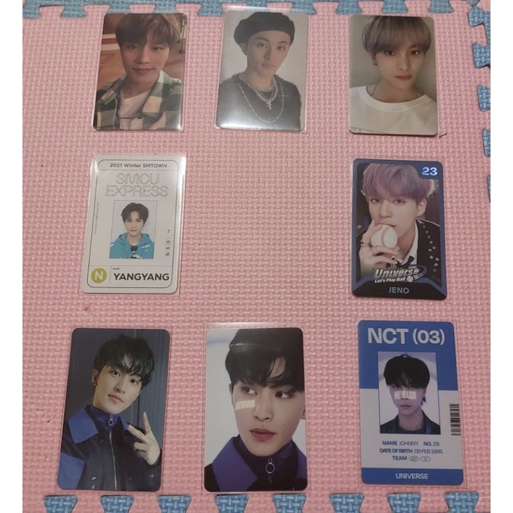 PC Jewel Taeil, Mark. PC PB Mark. PC Mark Konsep IDC Johnny. Trading Card Jeno. Passcard Yangyang. P