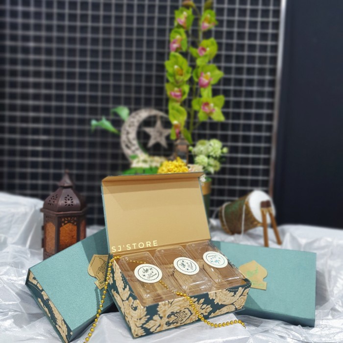 

Aksesoris dekorasi box kue kering hampers lebaran idul fitri