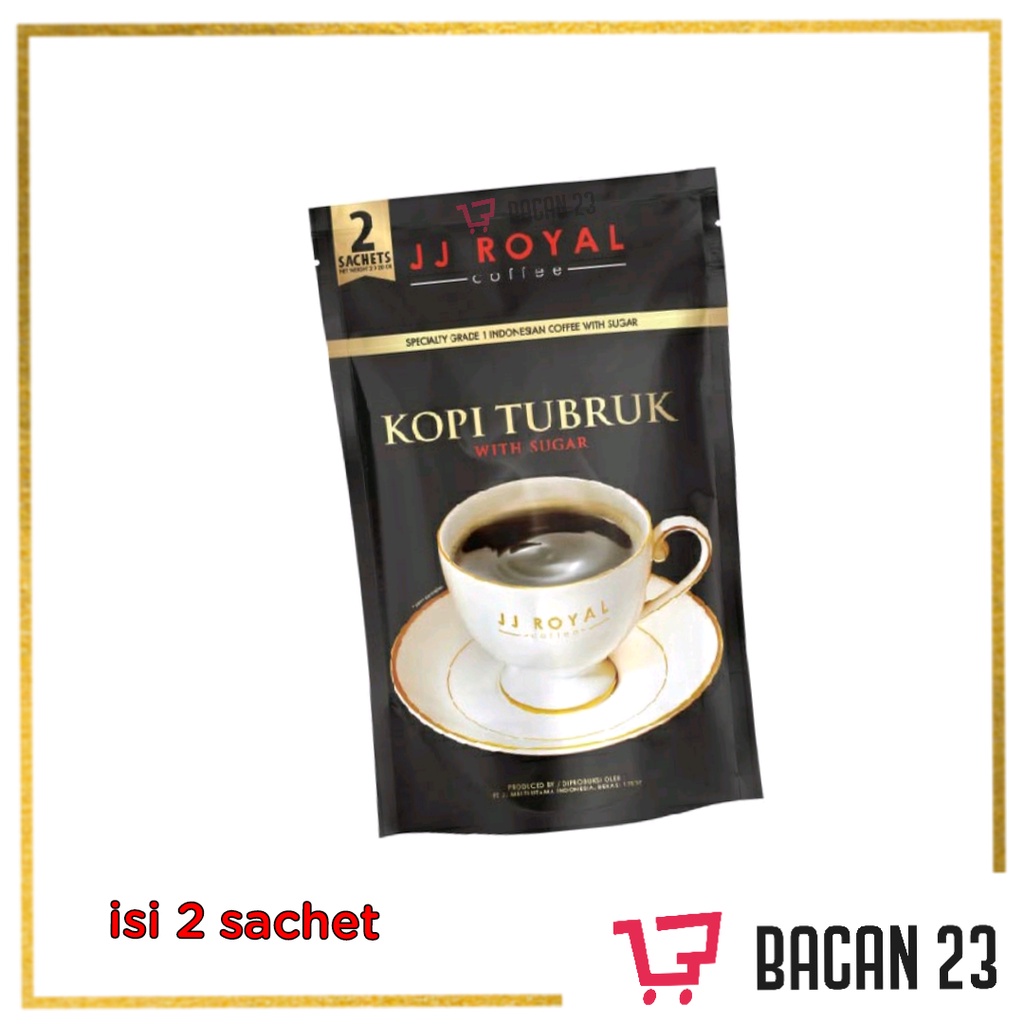 JJ Royal Coffee Kopi Tubruk With Sugar ( isi 2 sachet ) / Kopi Bubuk