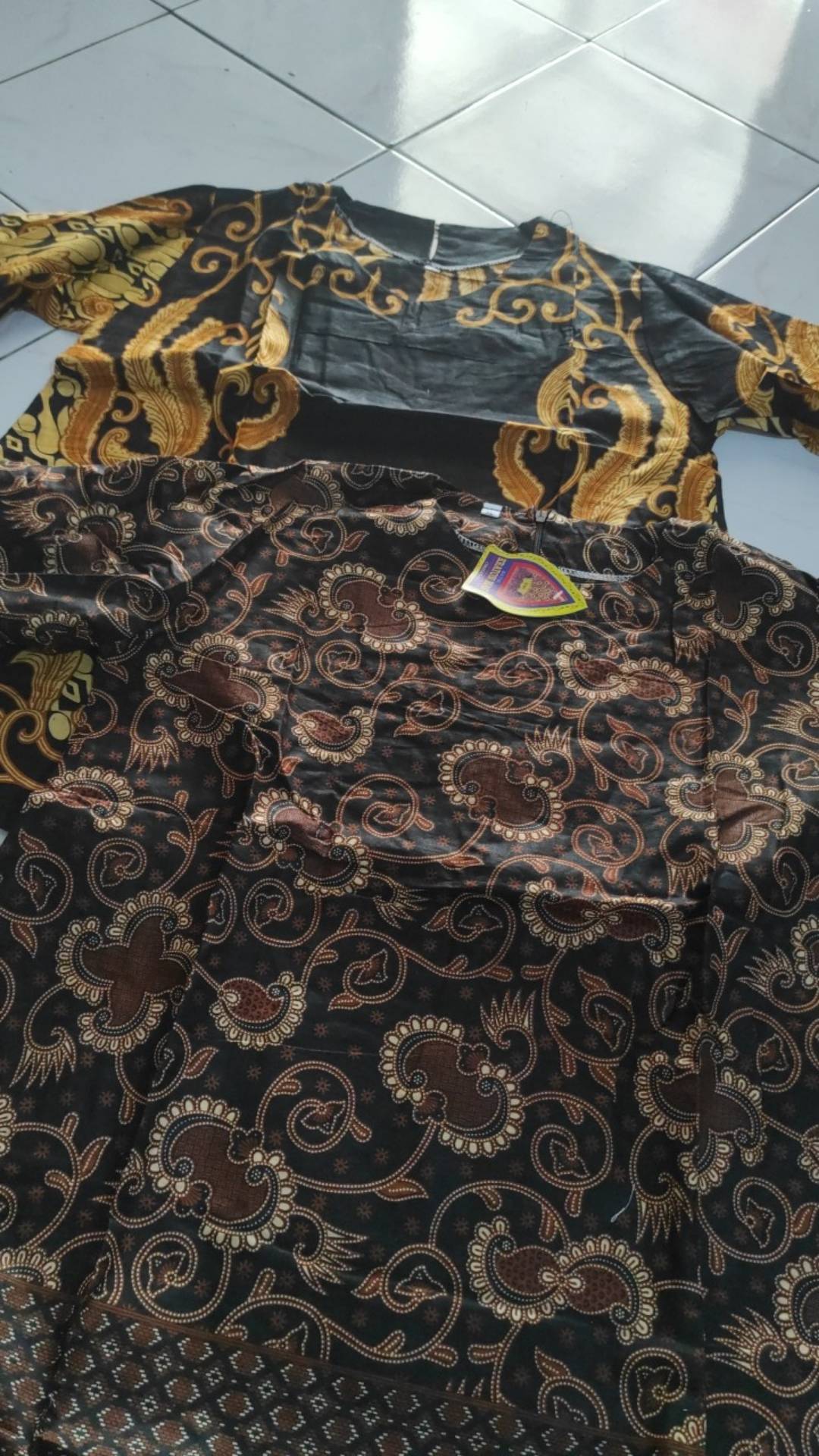 Tey-17 Batik Wanita Asj Sa Hrb026 Kenongo Kemeja Tosca Pendek