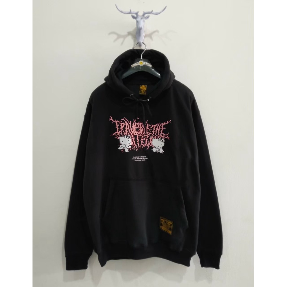 GM hoodie sweater pria warna hitam art grafity GMSH123