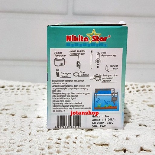 Nikita Star Ns 1200 Ns1200 Ns-1200 Mesin Pompa celup Aquarium aquascape Murah