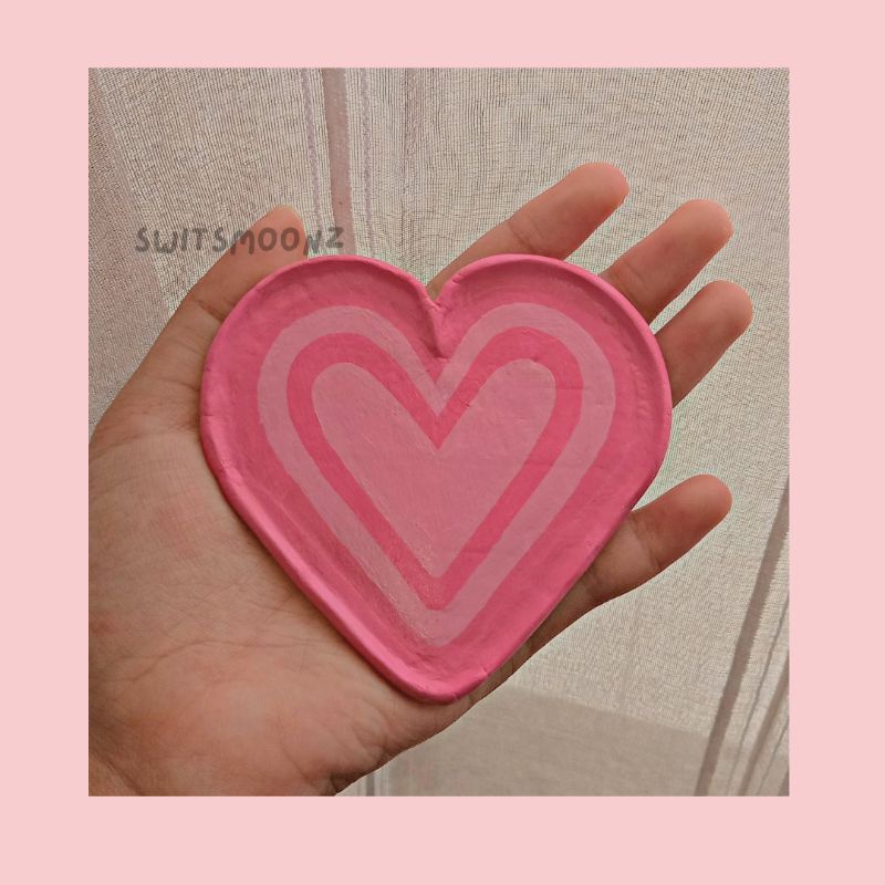 CLAY JEWERLY TRAY/NAMPAN PERHIASAN/DEKORASI AESTHETIC/DEKORASI BENTUK LOVE