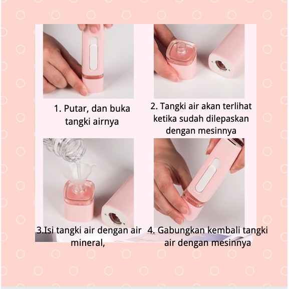 ✅Nano Spray Perawatan Wajah Mini Portable USB Mist Sprayer Pelembab Wajah Handy Mist Spray Air/KADO