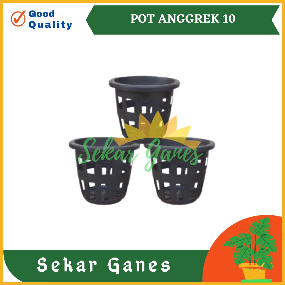 LUSINAN Pot Anggrek  Orchid 10 Hitam Isi 12 Pcs TERMURAH GROSIR Pot Anggrek 10 Lusinan Hitam Murah