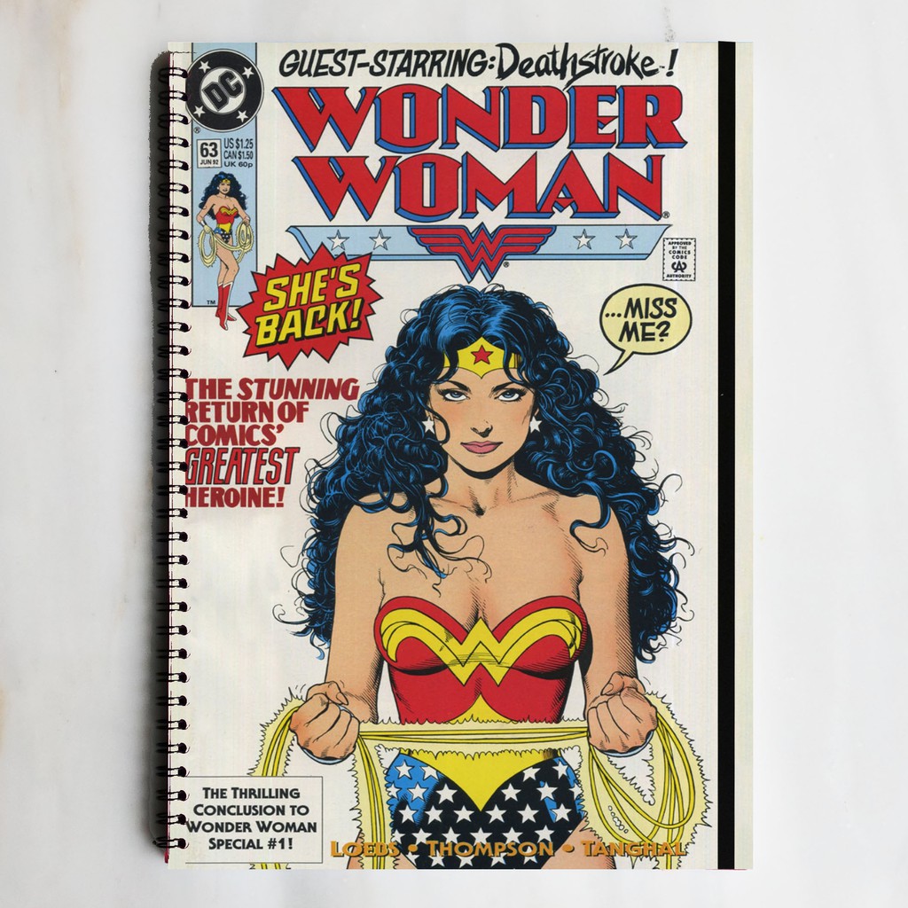 

WONDER WOMAN Quote Superhero Spiral Ruled Notebook Diary Journal Buku Tulis Catatan Sekolah Kuliah
