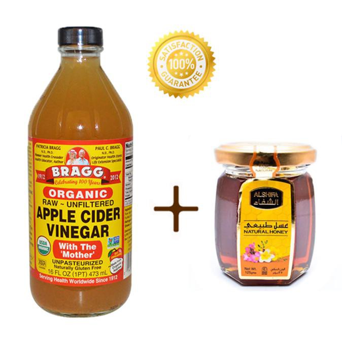 

BRAGG Apple Cider Vinegar 473 Ml + Natural Madu Arab Al Shifa Original