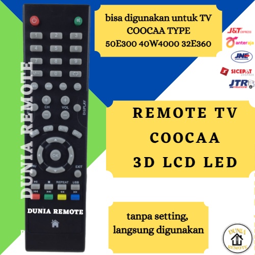 Remot Remote Coocaa TV LCD LED 32E20W &amp; 32E21W  bentuk pendek tanpa setting