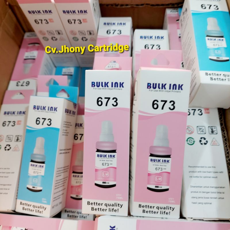 Tinta Korea Bulk ink Epson 673 Light Magenta dan Light Cyan