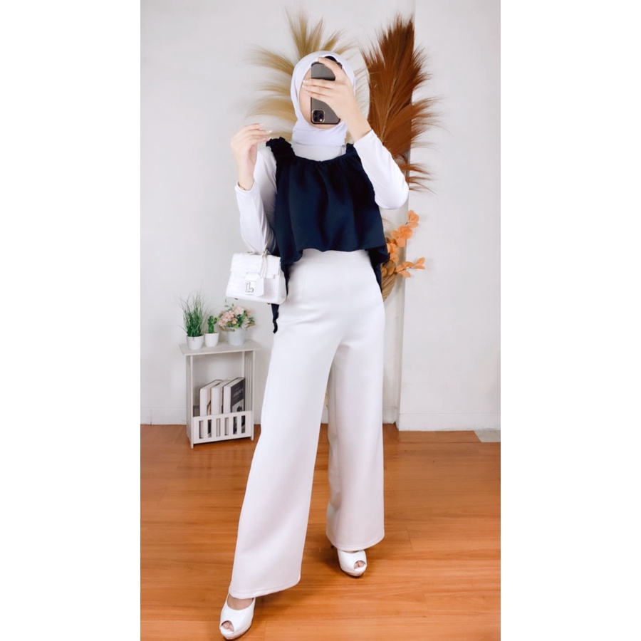 RX Fashion - Tanktop Layer / Tanktop Sesil Gingham // Tanktop Wanita -BN-HITAM