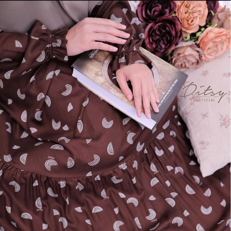 Verdant choco nightgown viscose terra eksclusive design by ditsy