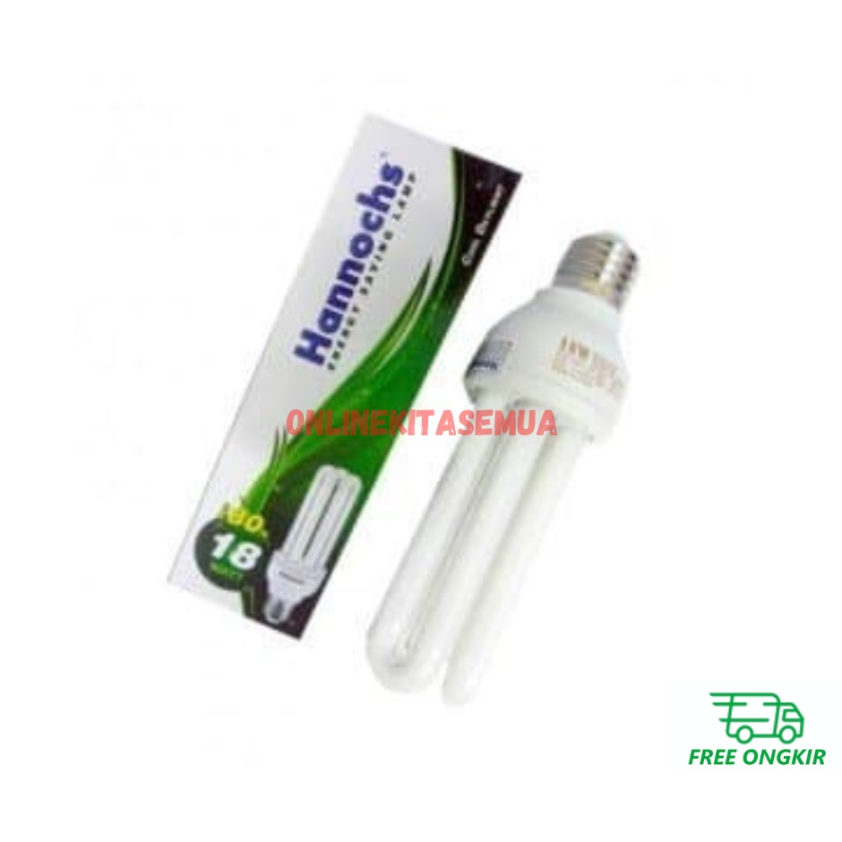 Lampu Bohlam PLC Murah HANNOCHS SNI Putih 6500K