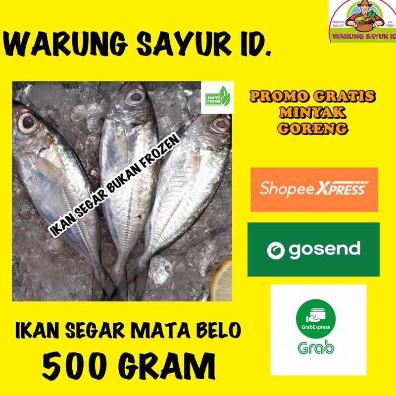 

WARUNG SAYUR ID | IKAN MATA BELO 500 GRAM | IKAN SEGAR | IKAN ONLINE