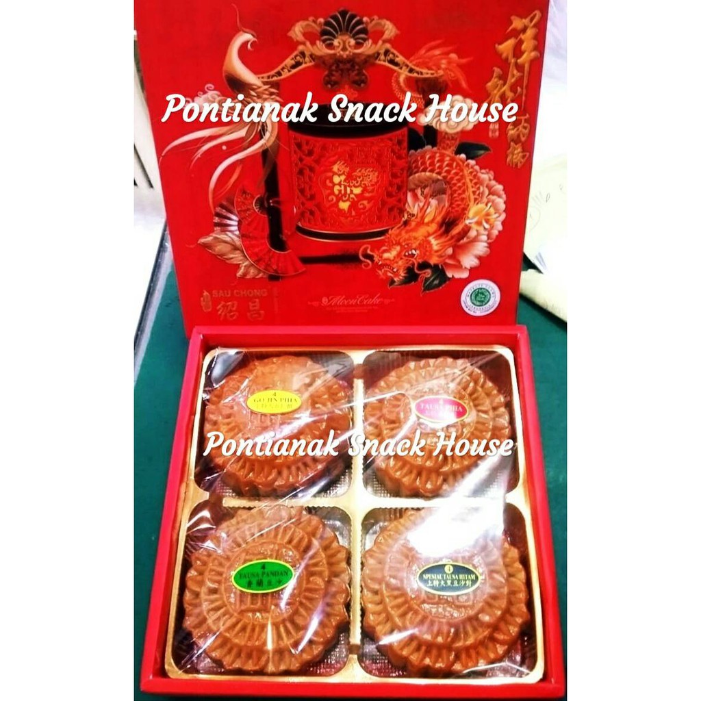 Kue Bulan Kombinasi Sau Chong - Makau Pia Sau Chong Singkawang