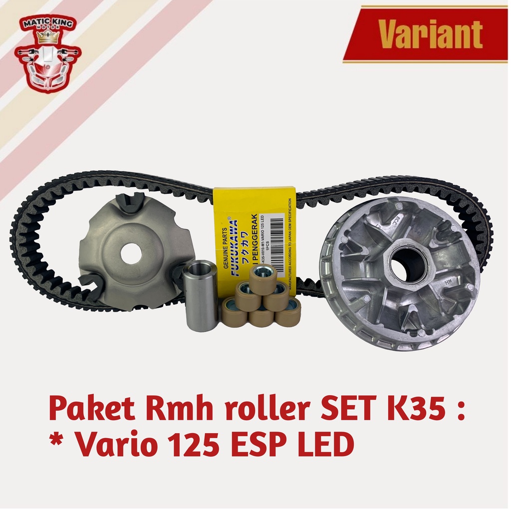 Paket Kirian Rumah Roller Vanbelt KIT Honda Vario 150  Fi ESP K36 K59 Fukukawa