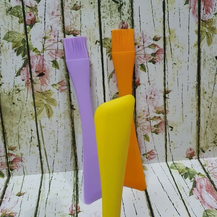 two in one silicone scrapper spatula dan kuas oles mentega