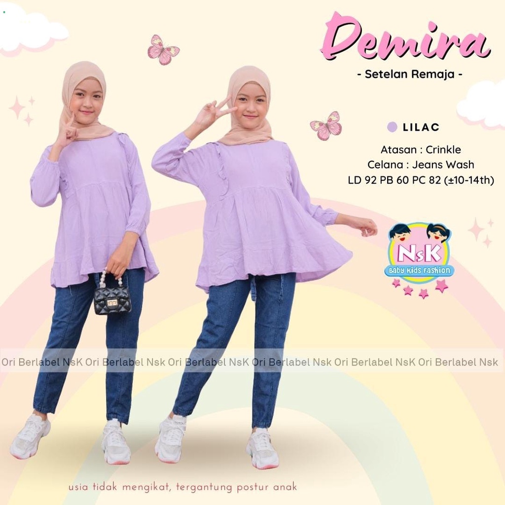 BAJU ANAK PEREMPUAN SETELAN ANAK PEREMPUAN REMAJA JUNIOR TERBARU / SETELAN CELANA JEANS ANAK