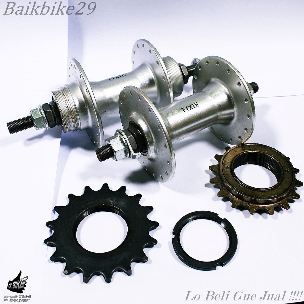 Hub FreeHub DOLTRAP 16T SILVER ALLOY 32h Bearing Hub Sepeda FIXIE