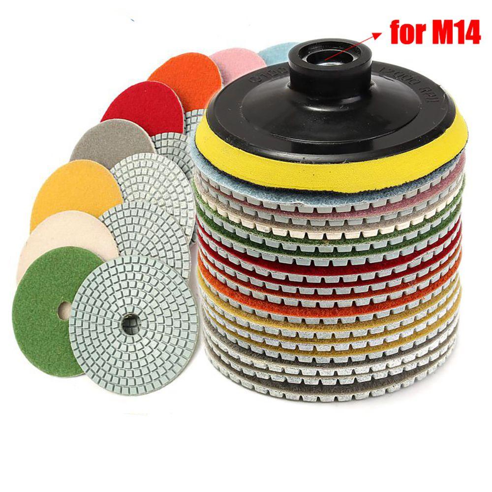 Populer Diamond Polishing Pads Kualitas Bagus Kit 16pcs Poles Marmer