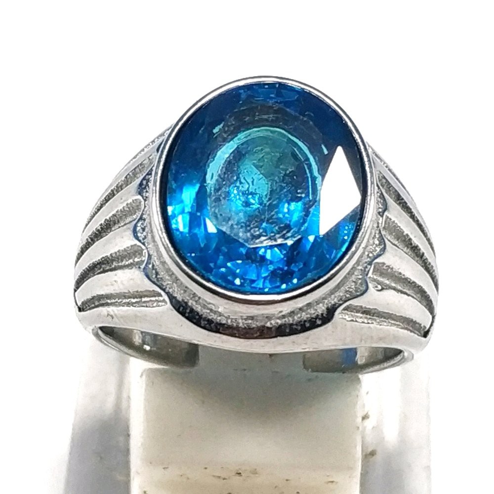 CINCIN TITANIUM PERMATA SWISS BLUE TOPAZ