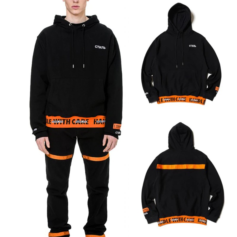 Heron preston handle with care hoodie deals