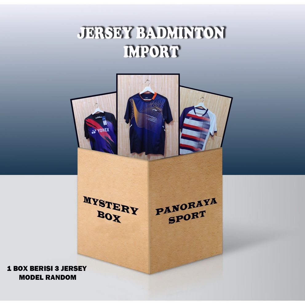 Jersey Badminton Bulutangkis 1 Box isi 3 Jersey Import