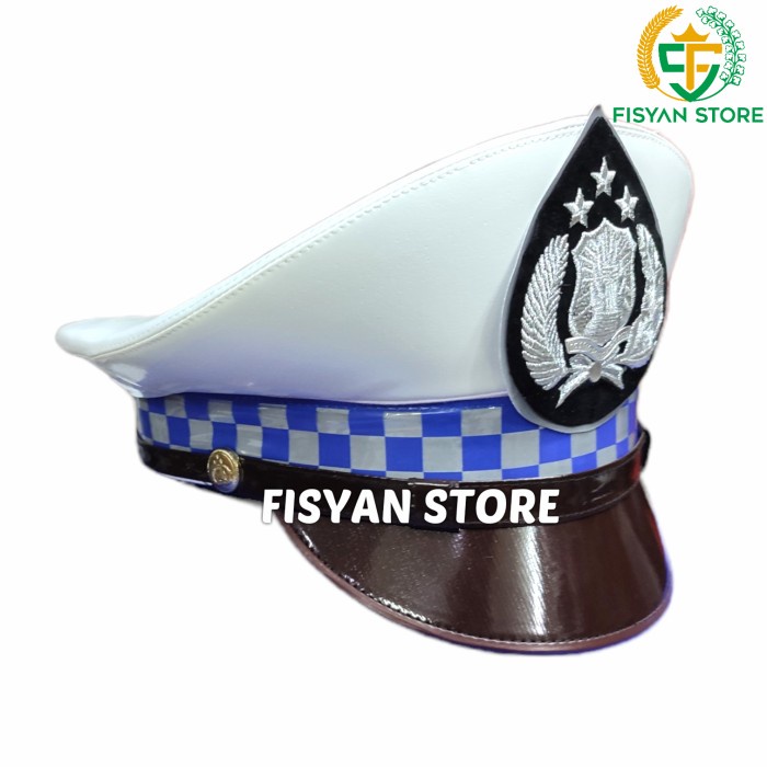 Topi Pet Polisi Lalu Lintas Bintara | Topi Pet Polantas Bintara