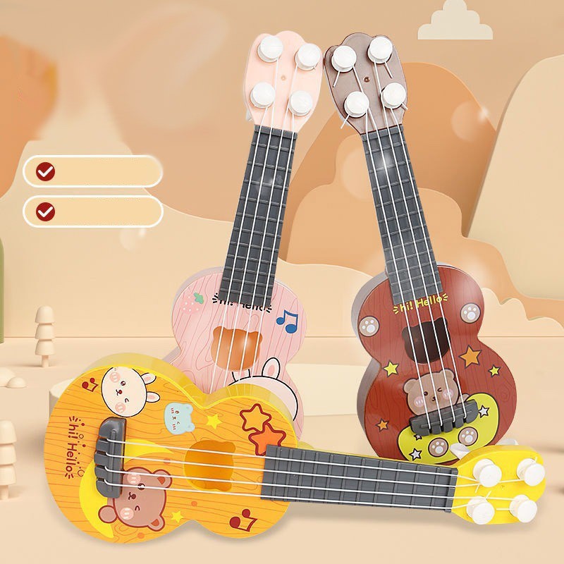 CR CM-P26 Alat Musik Gitar Ukulele Kayu Edukasi Anak / Gitar Mini Senar 4 Musik Mainan Anak