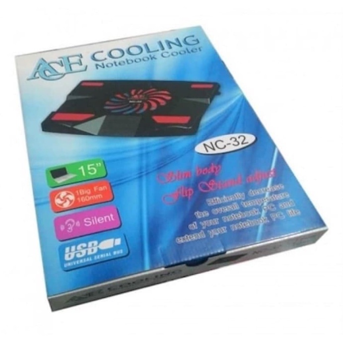 Cooling Pad Kipas Pendingin Laptop Coolpad Single Fan ACE NC-32 Samoon