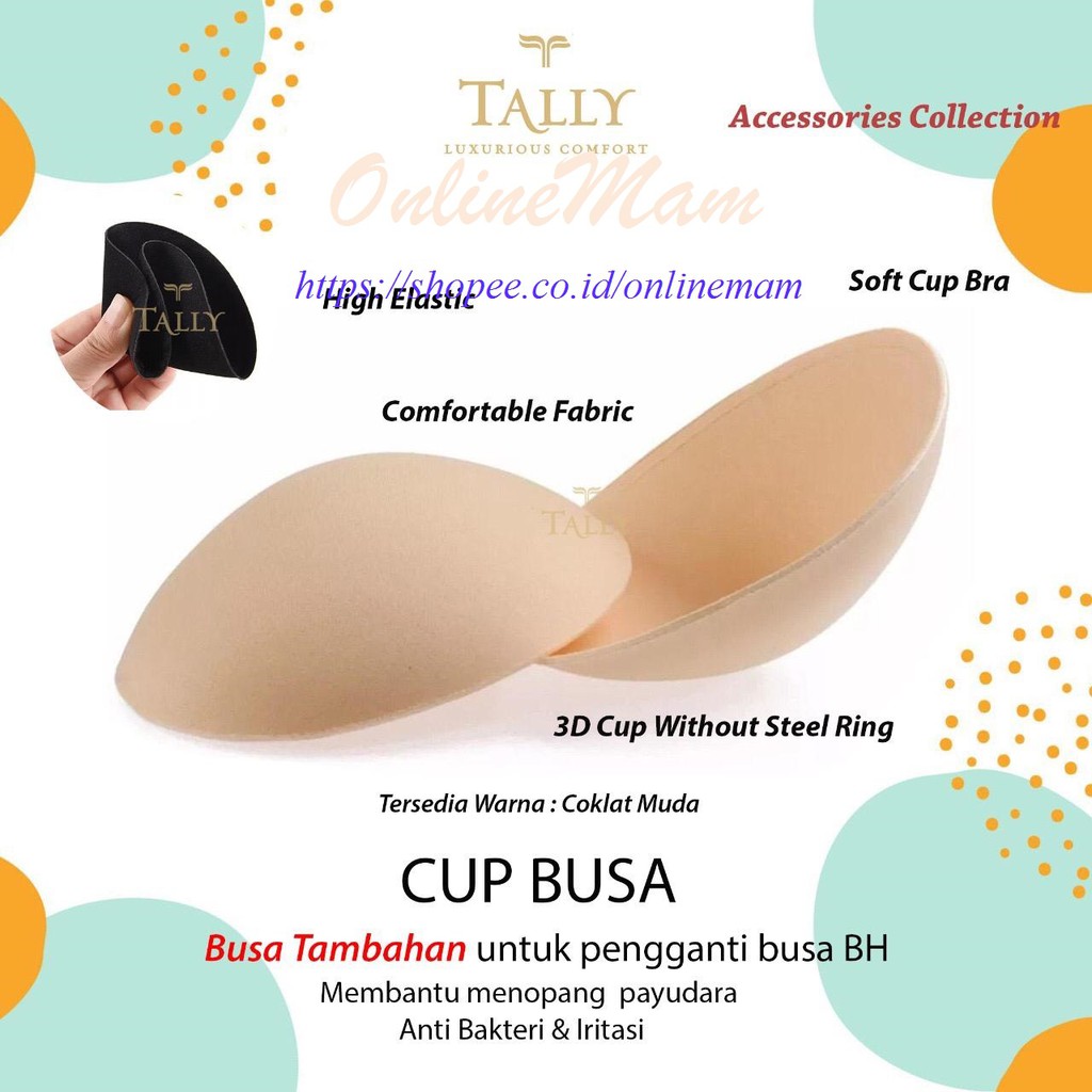 Busa Bra Tambahan Cup Busa Tipis Tally / BH Pad Sponge Tally