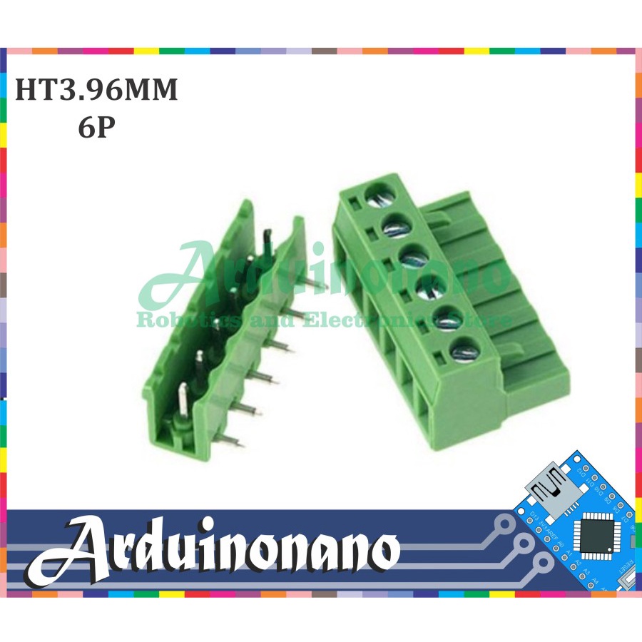 konektor green HT3.96mm 6p TEKUK terminal block connector HT 396 pair