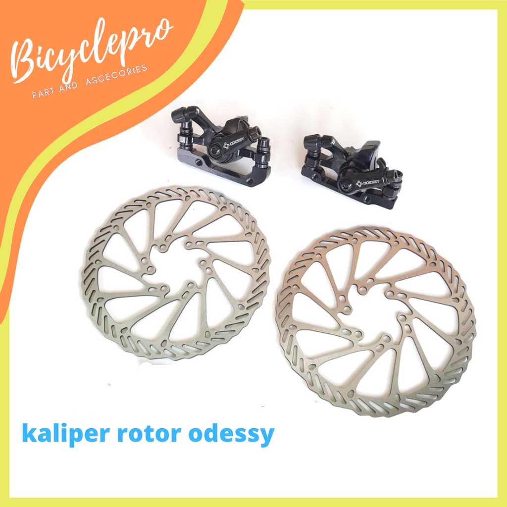 ODESSY Satu Paket Kaliper Rem Cakram Rotor Set Sepeda Dicsbrake Lipat Minion Mtb