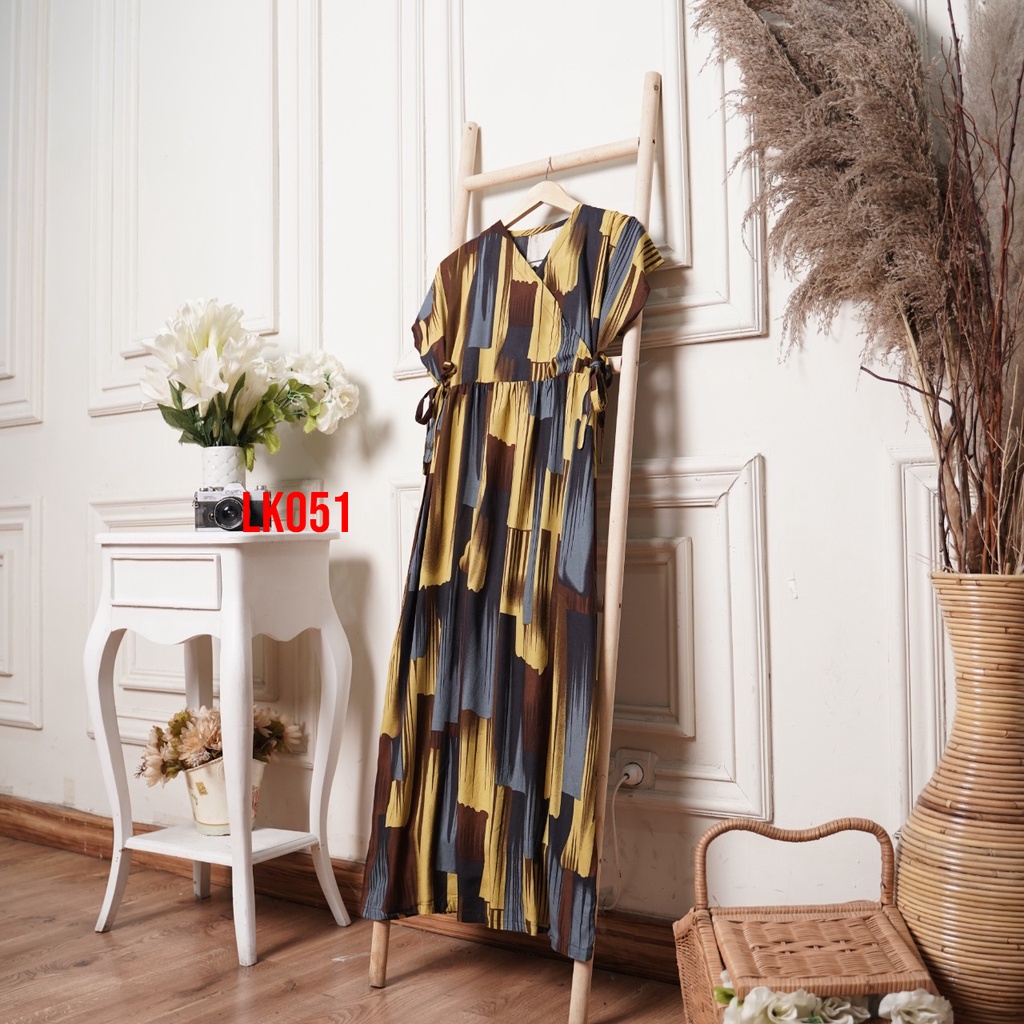 Daster Kimono Busui Panjang Semata Kaki Daster Viral Kekinian-LK051