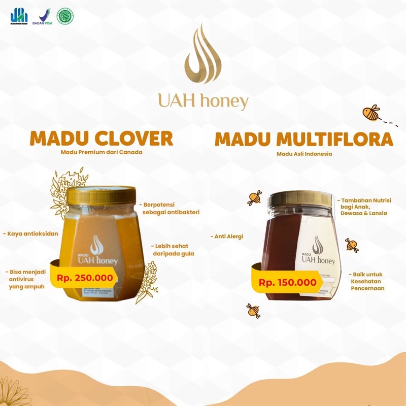 

Madu UAH Honey Madu Murni : Clover Honey , Madu Multiflora