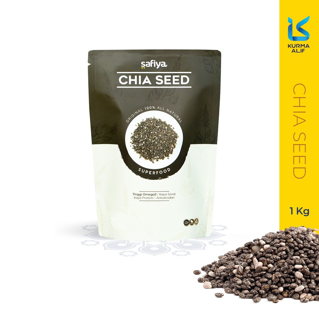 Organic Black Chia Seed 1 Kg Premium Biji Chiaseed ...