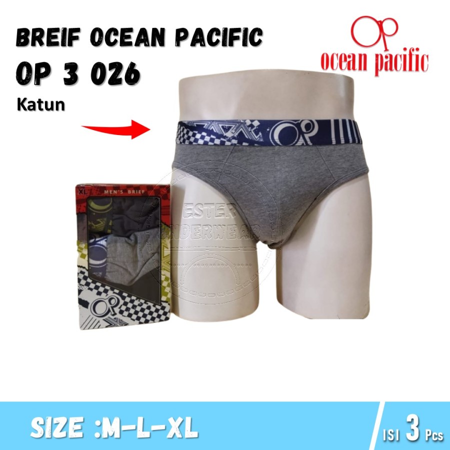 Ocean Pacific Celana Dalam Pria OP 026 Isi-3Pcs/Pack