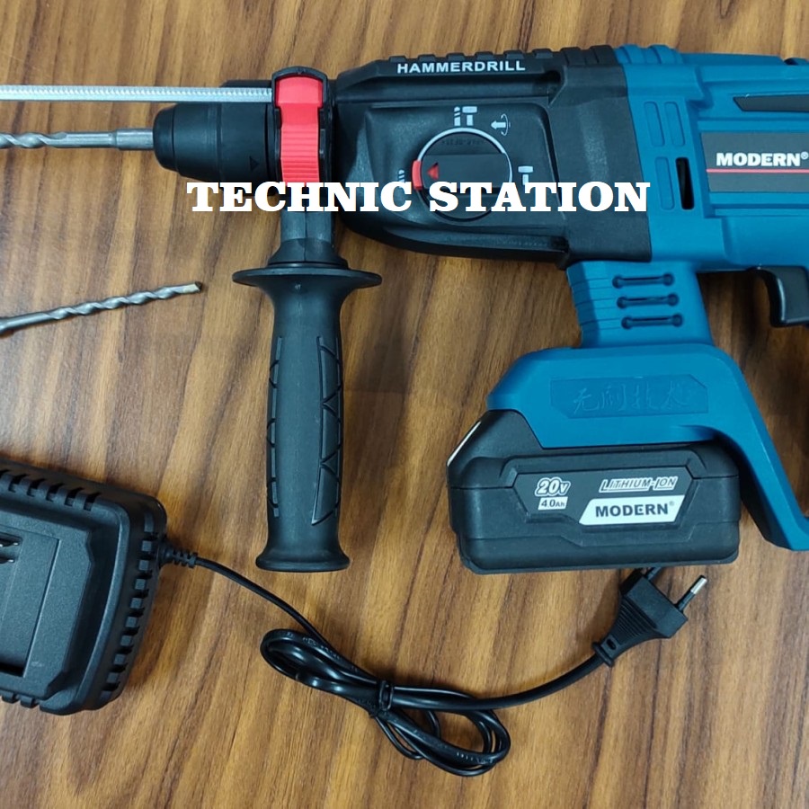 Bor Jack Hammer Drill Cordless Baterai MODERN Rotary Hammer M-100 26mm