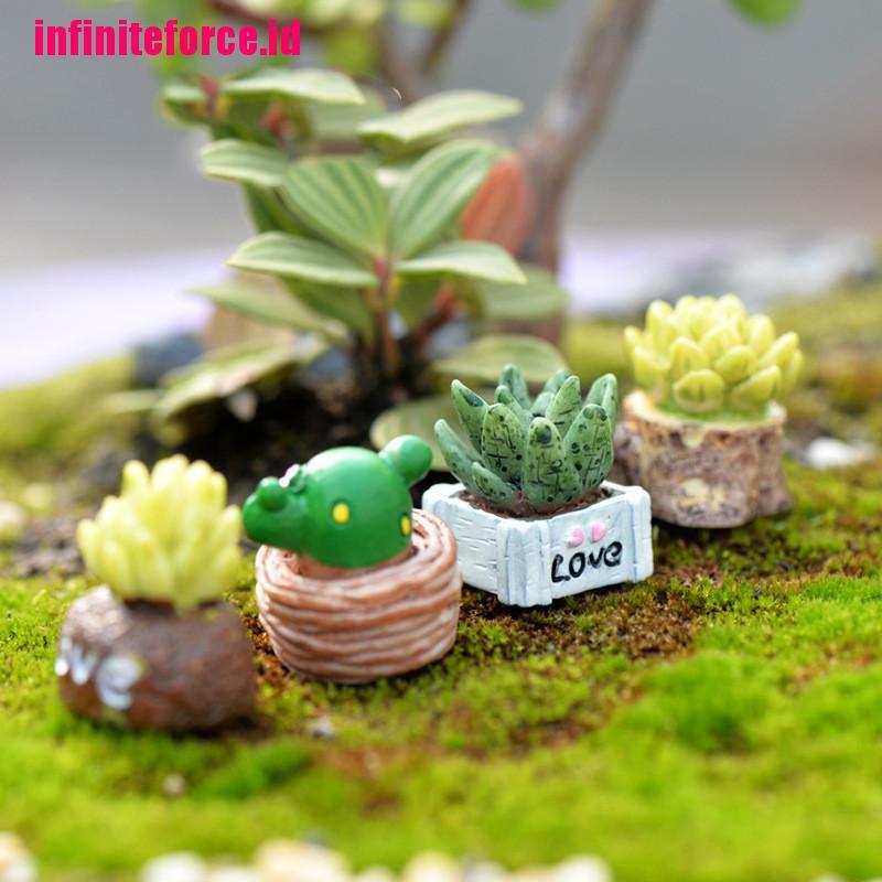 4Pcs Plant DIY Resin Fairy Garden Craft Decoration Miniature Micro Gnome Terrarium Gift