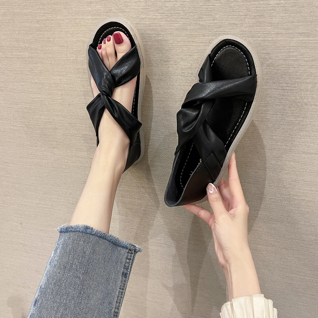 SALE! Sandal Wanita Import Tali Silang Import Selip Simpul Simple 2049