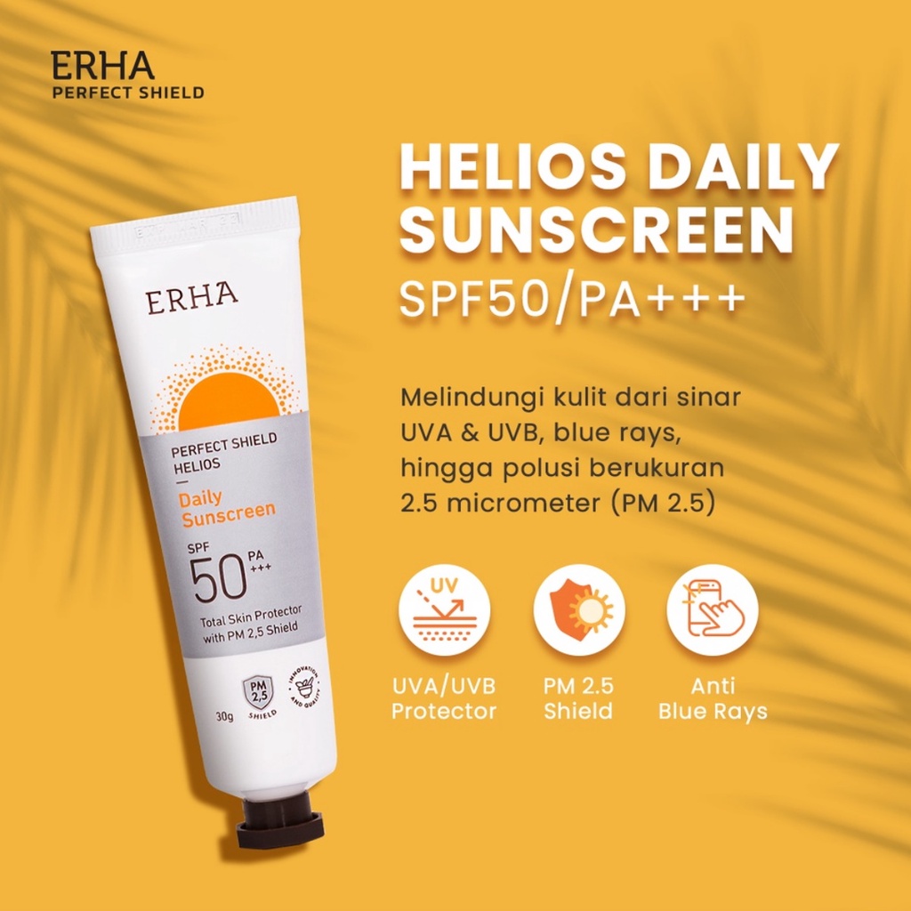 ERHA Perfect Shield Normal to Oily Skin SPF30/PA++ | Normal to Dry Skin SPF30/PA++ | Helios Water Resistant SPF50/PA++ | Helios SPF50/PA+++