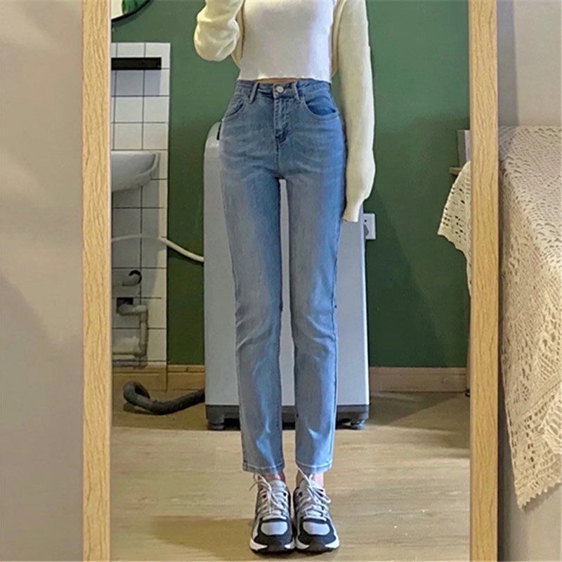 ✅COD HW SKINNY JEANS SNOW BIRU/ HIGH WAIST S -XL CELANA JEANS PREMIUM