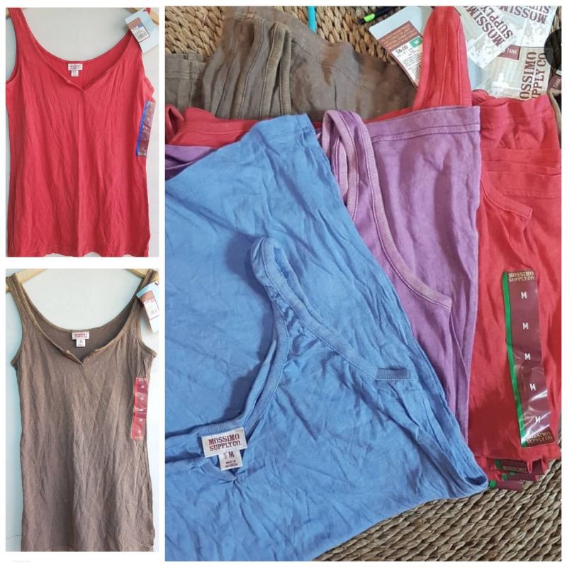 Tank Top Henley Mossimo Supply Co singlet polos branded wanita