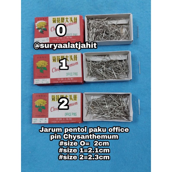 Jarum pentol Seruni Size 0,1,2 (1ktk±300pcs) =rp.2.650/1kotak