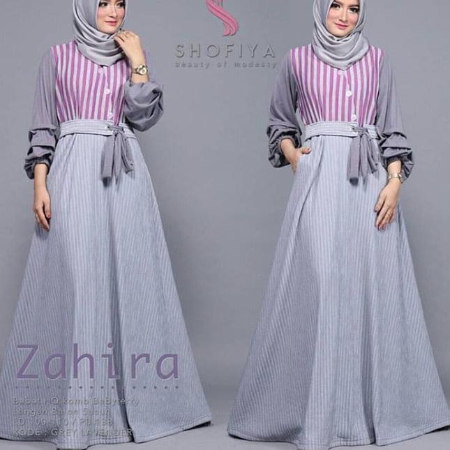 ➩ Baju Gamis Wanita / Zahira Dress / Gamis Muslim - Hitam ❈