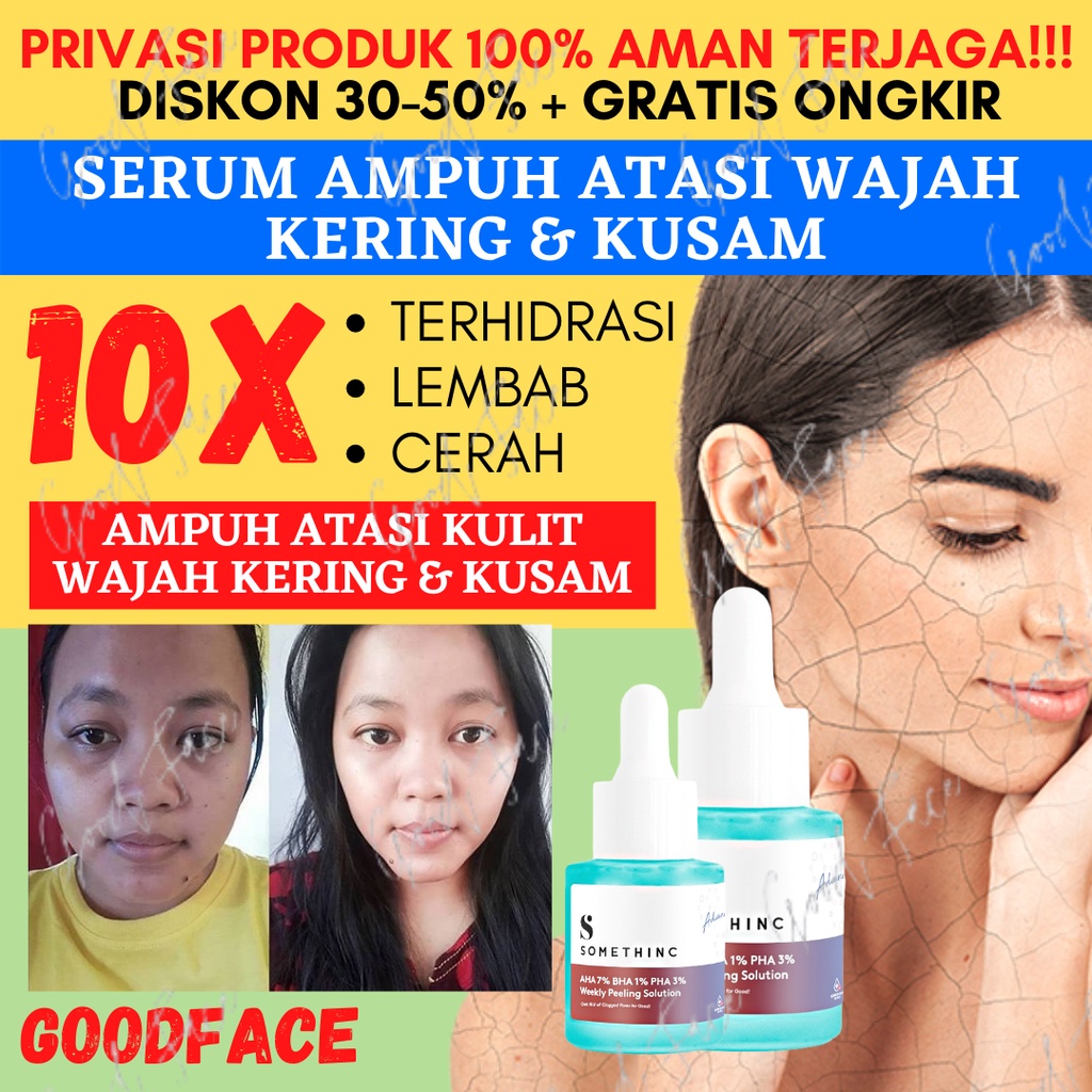 Serum Untuk Kulit Kering SOMETHINC AHA 7%, BHA 1%, PHA 3% Weekly Peeling Solution - 20ml