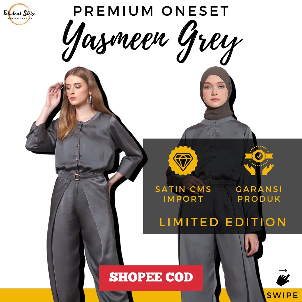 One Set Premium Import Bangkok Satin Kondangan Setelan Wanita Import Kekinian Muslim Baju Setelan Im