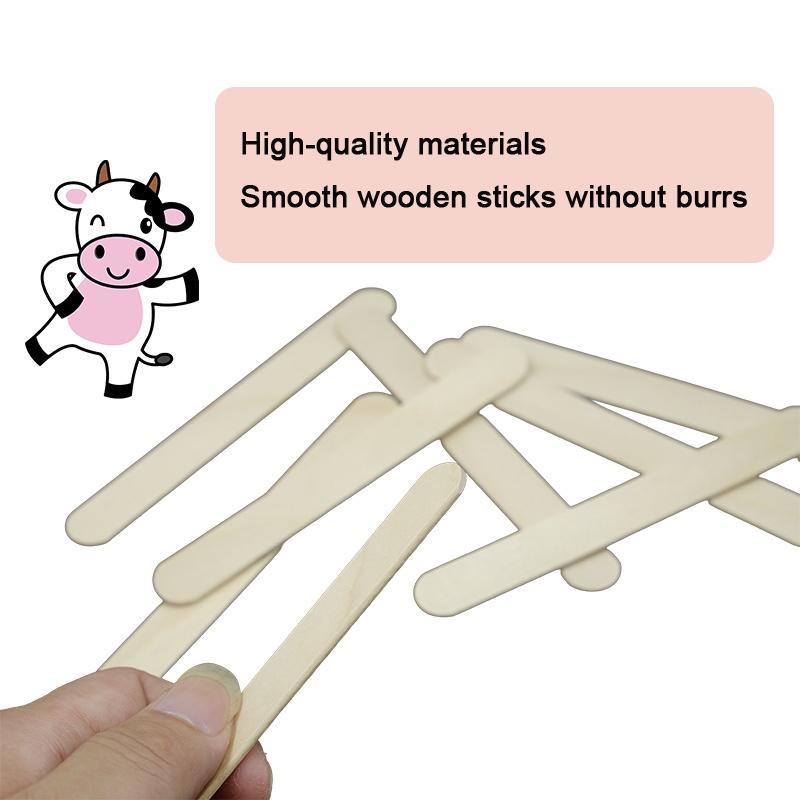 4pcs Mainan Edukasi Puzzle Es Krim Handmade DIY Bahan Kayu Untuk Anak-Anak