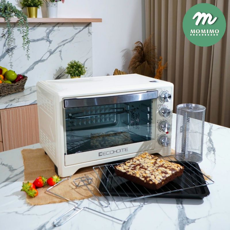 EcoHome Oven Electric Air Fryer Oven Platinum 38 L Kapasitas Besar